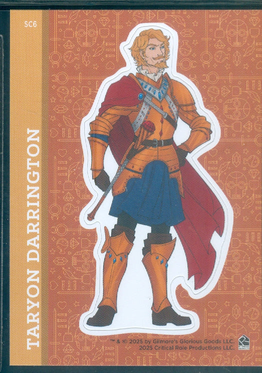 Critical Role 10th Anniversary  ( SC 6 ) Taryon Darrington Character Sticker Insert Card