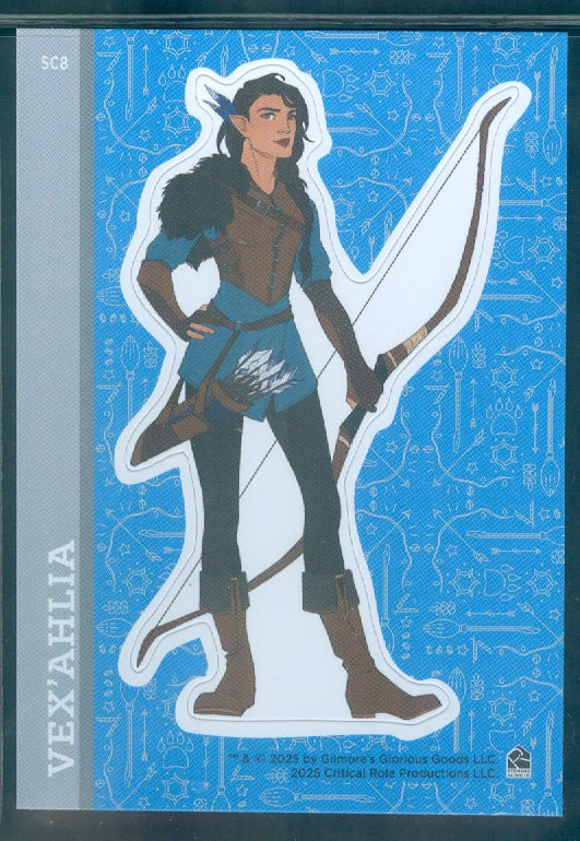 Critical Role 10th Anniversary  ( SC 8 ) Vex'Ahlia Character Sticker Insert Card