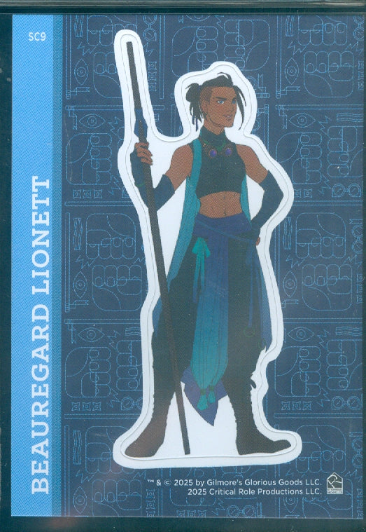 Critical Role 10th Anniversary  ( SC 9 ) Beauregard Lionett Character Sticker Insert Card