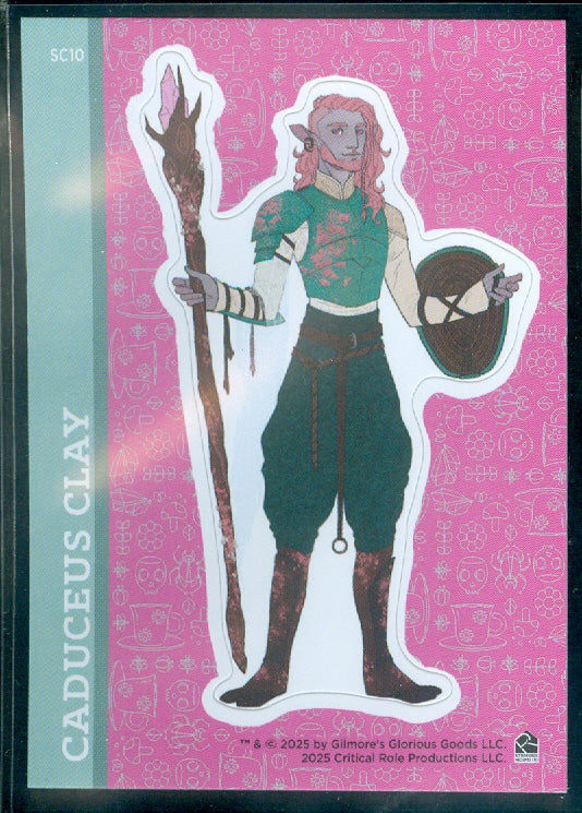 Critical Role 10th Anniversary  ( SC 10 ) Caduceus Clay Character Sticker Insert Card