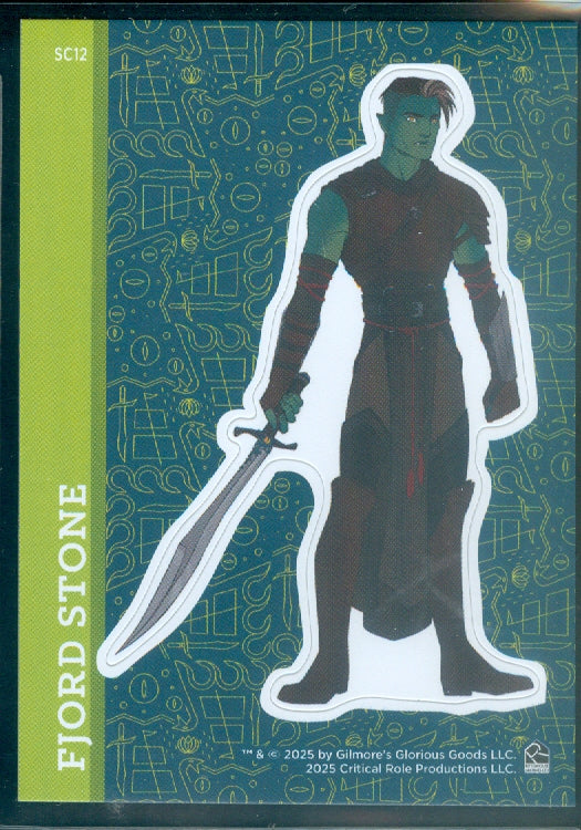 Critical Role 10th Anniversary  ( SC 12 ) Fjord Stone Character Sticker Insert Card
