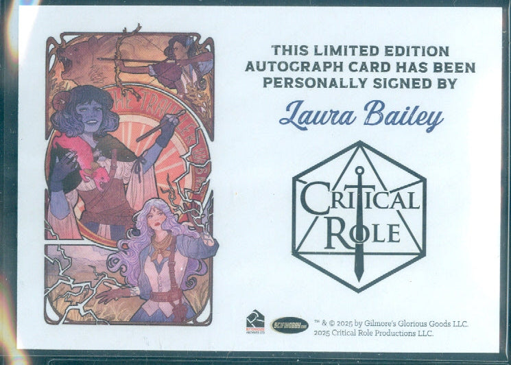 Critical Role 10th Anniversary   Laura Bailey Autograph Card
