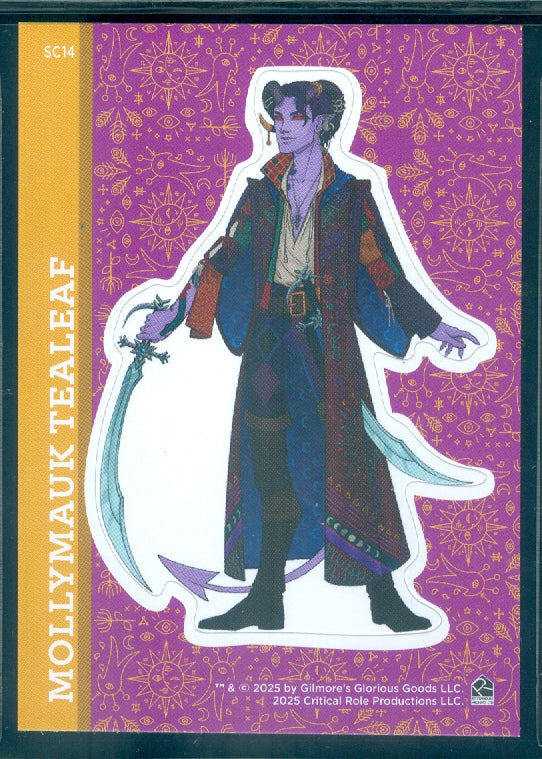 Critical Role 10th Anniversary  ( SC 14 ) Mollymauk Tealeaf Character Sticker Insert Card