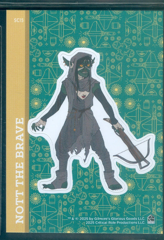 Critical Role 10th Anniversary  ( SC 15 ) Nott The Brave Character Sticker Insert Card