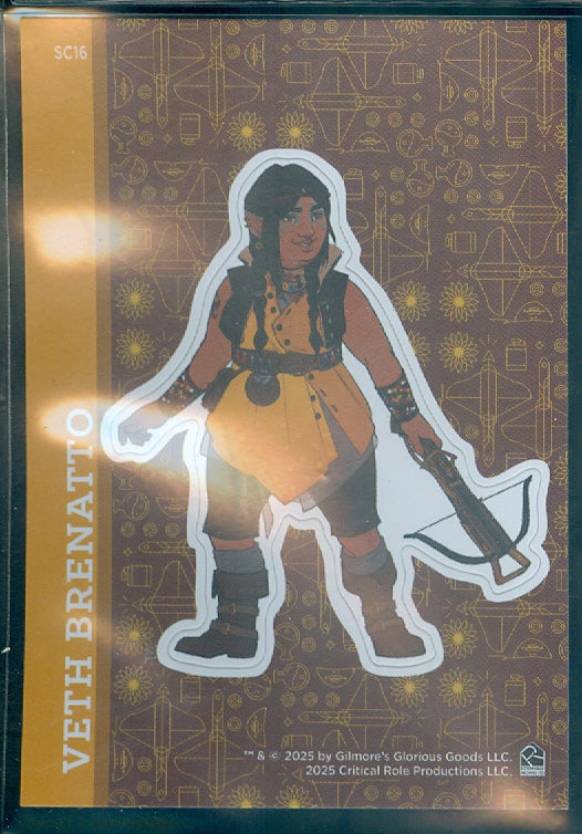 Critical Role 10th Anniversary  ( SC 16 ) Veth Brenatto Character Sticker Insert Card