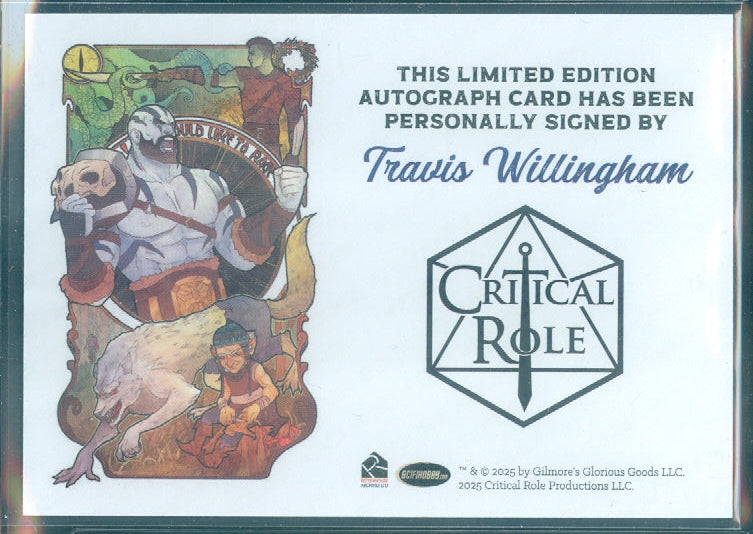 Critical Role 10th Anniversary   Travis Willingham  Autograph Card