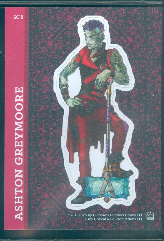 Critical Role 10th Anniversary  ( SC 18 ) Ashton Greymoore Character Sticker Insert Card