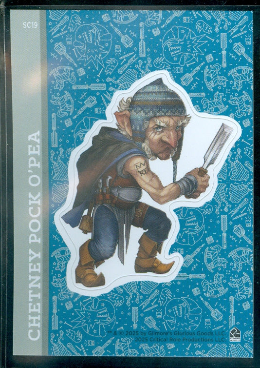 Critical Role 10th Anniversary  ( SC 19 ) Chetney Pock O'Pea Character Sticker Insert Card