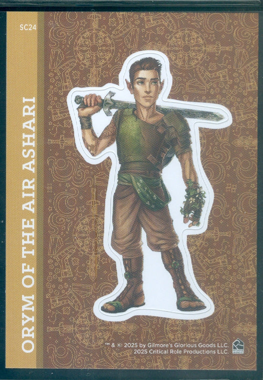 Critical Role 10th Anniversary  ( SC 24 ) Orym of the Air Ashari Character Sticker Insert Card