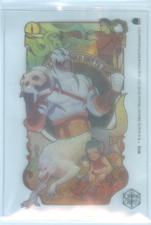 Critical Role 10th Anniversary  ( HC 8 ) Travis Willingham Stained Glass Heroes Acetate Insert Card
