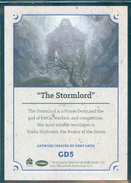Critical Role 10th Anniversary  ( GD 5 ) The Stormlord Gods & Deities Insert Card