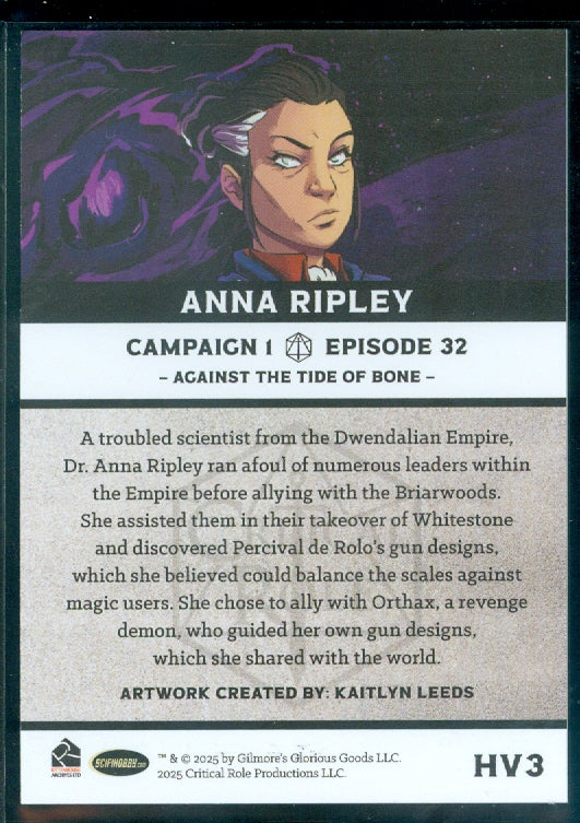 Critical Role 10th Anniversary  ( HV 3 ) Anna Ripley Heroes & Villains Insert Card