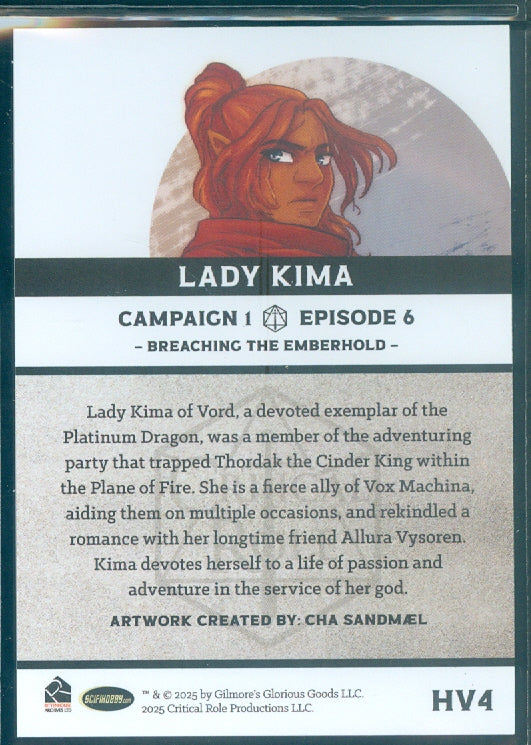 Critical Role 10th Anniversary  ( HV 4 ) Lady Kima Heroes & Villains Insert Card