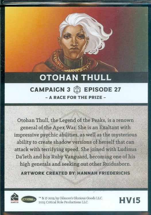 Critical Role 10th Anniversary  ( HV 15 ) Otohan Thull Heroes & Villains Insert Card
