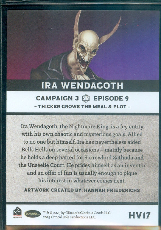 Critical Role 10th Anniversary  ( HV 17 ) Ira Wendagoth Heroes & Villains Insert Card