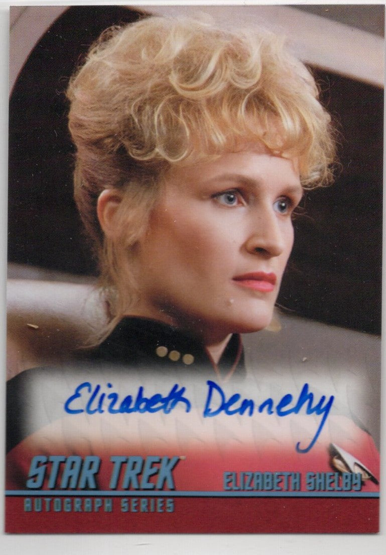 Star Trek Connections ( A 25 ) Elizabeth Dennehy as Fleet Admiral Shelby Classic TV Autograph Card ( B )