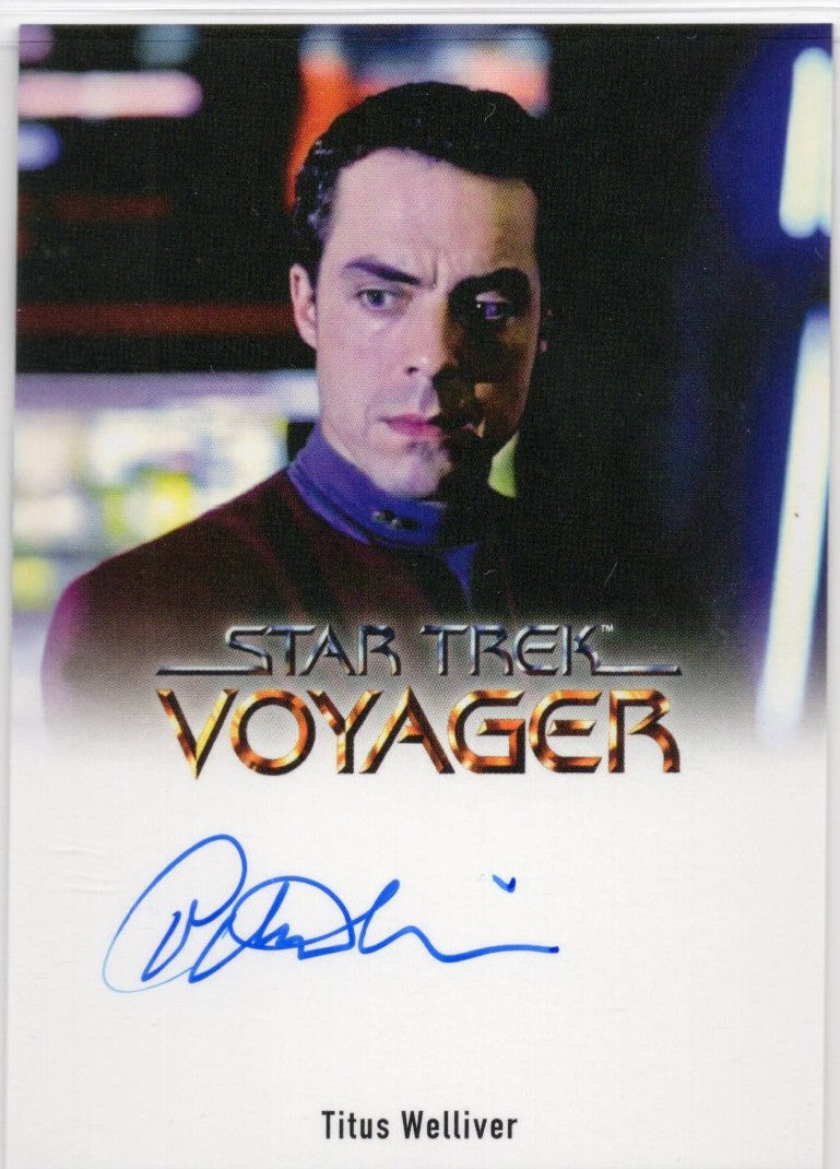 Star Trek Voyager Archives & Inscriptions Titus Welliver Full Bleed Autograph b