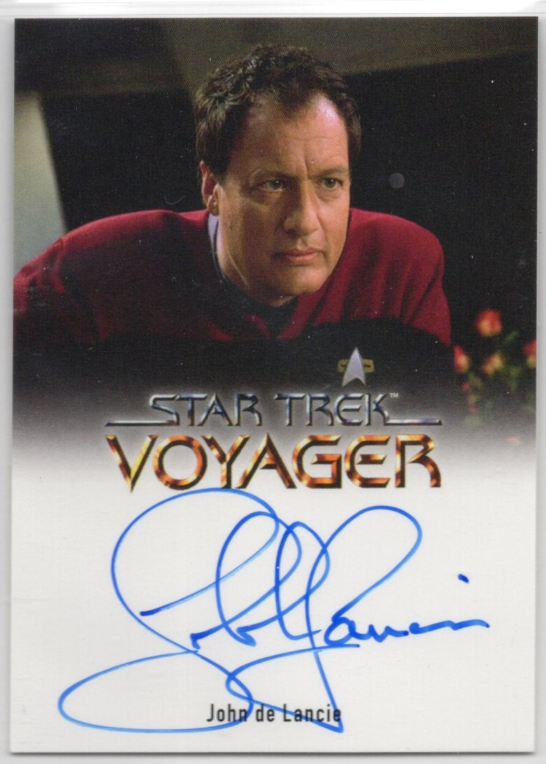 Star Trek Voyager Archives & Inscriptions John De Lancie Full Bleed Autograph Card a