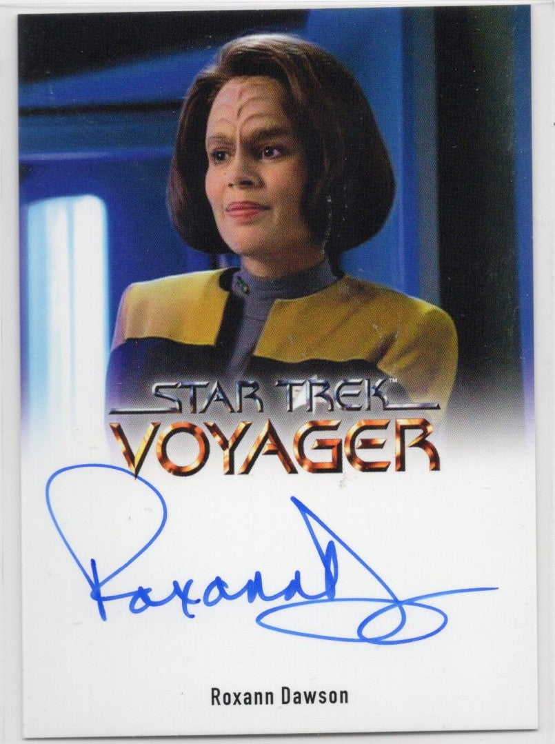 Star Trek Voyager Archives & Inscriptions Rozann Dawson Full Bleed Autograph Card a