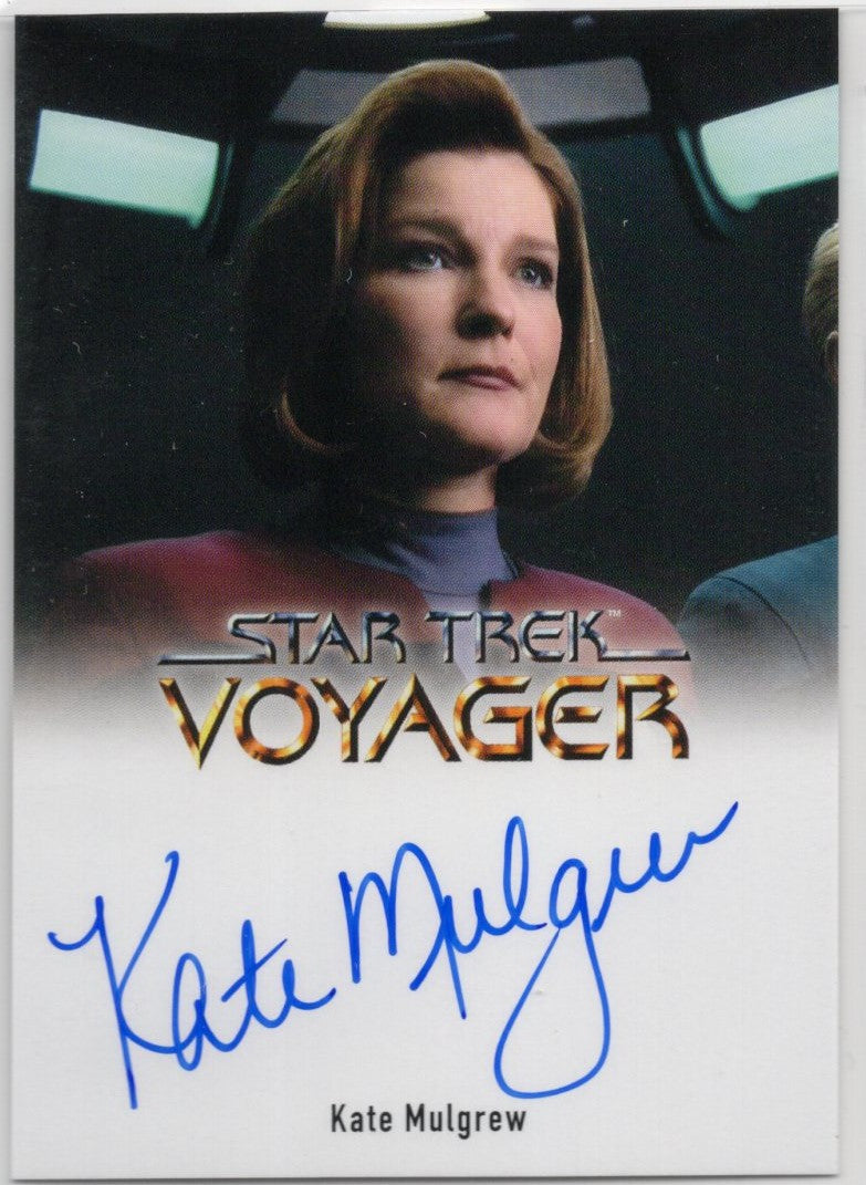 Star Trek Voyager Archives & Inscriptions Kate Mulgrew Full Bleed Autograph Card a