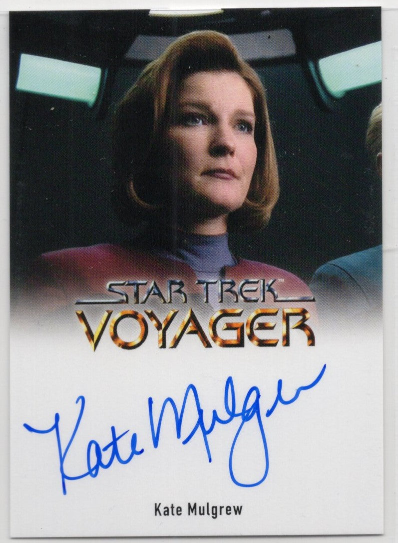 Star Trek Voyager Archives & Inscriptions Kate Mulgrew Full Bleed Autograph Card b