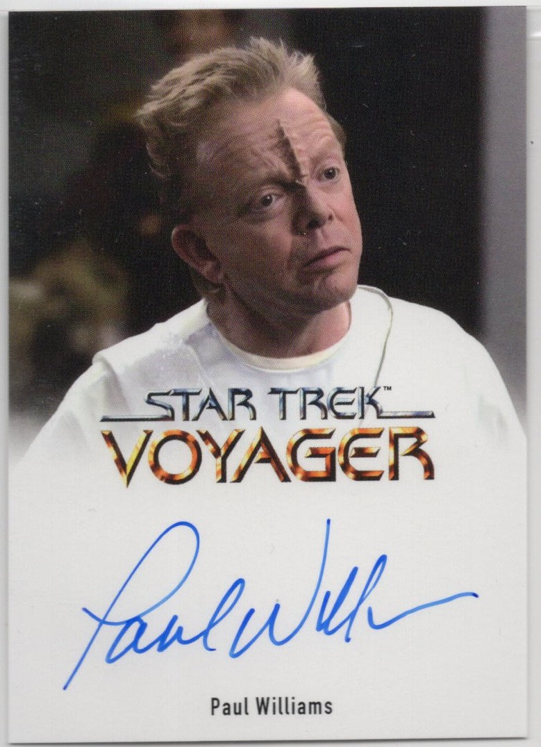 Star Trek Voyager Archives & Inscriptions Paul Williams Full Bleed Autograph Card a