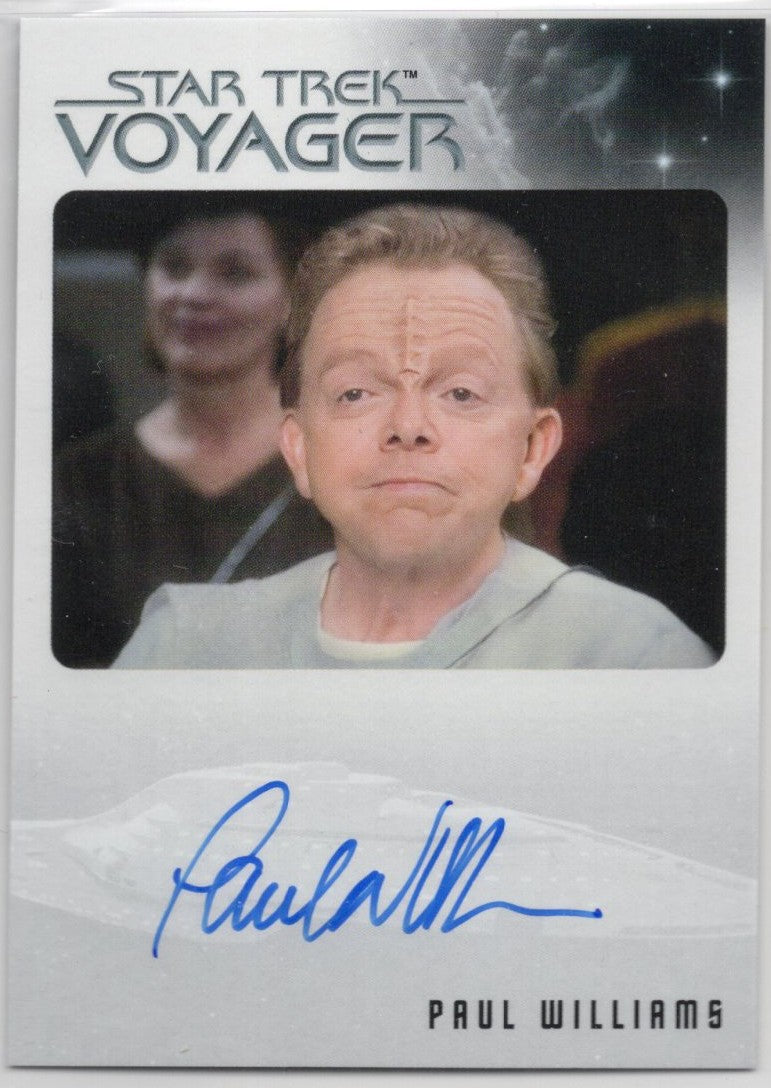 Star Trek Voyager Archives & Inscriptions Paul Williams Bordered Autograph Card a