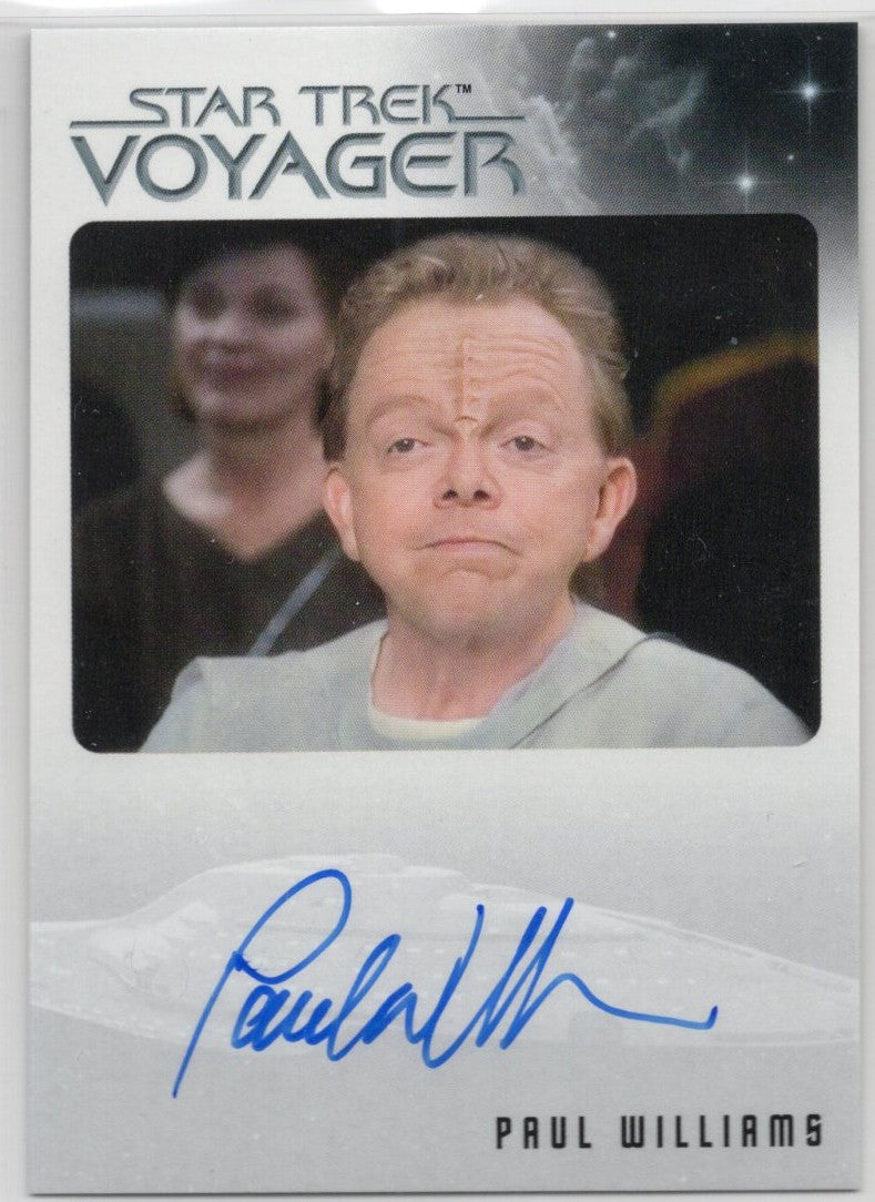 Star Trek Voyager Archives & Inscriptions Paul Williams Bordered Autograph Card b